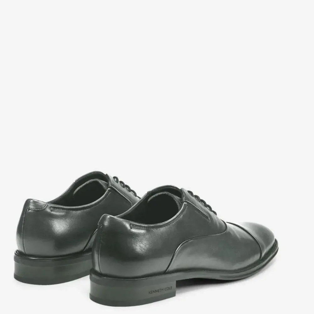Kenneth Cole Tully Oxford Men's US 11 W Dark Gray Cap Toe Dress Shoes ZOGG3731